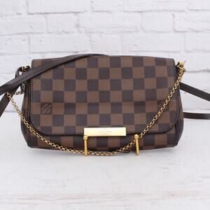 Louis Vuitton Favorite PM Damier Ebene Crossbody & Shoulder Purse Women A5530
